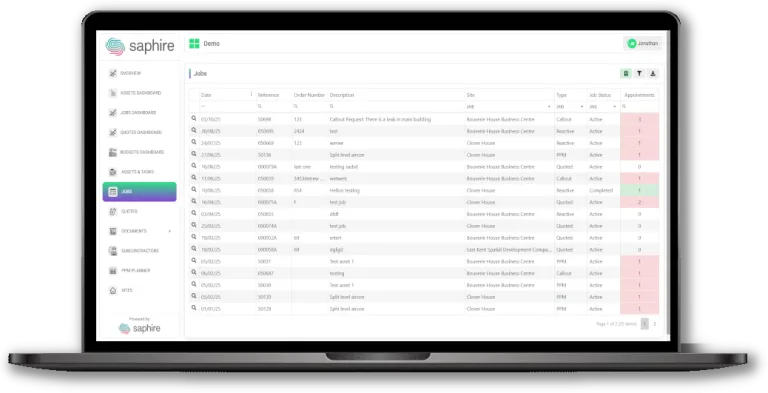 Customer Dashboard 6 Customer Dashboard Jobs Log